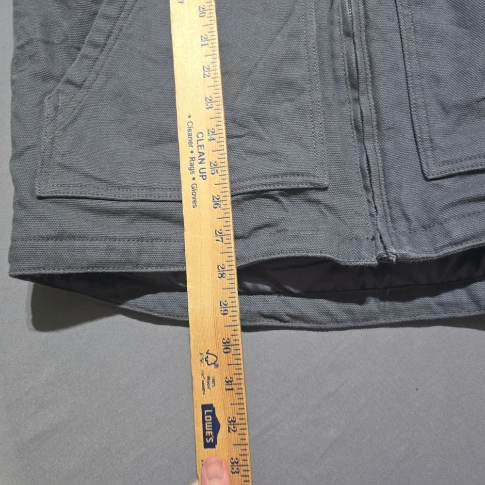 Brahma Canvas Work Vest Mens Large Charcoal Sky Quilted Lined Full Zip